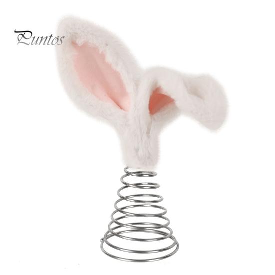 

Верхушка для пасхальной елки в виде кроличьих ушек, украшение на верхушку елки, плюшевая верхушка для пасхальной елки с пружиной, товары для весенней вечеринки розовый