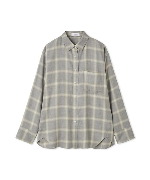 Emi Check Gray Women's Overshirt, 13WFB254049,