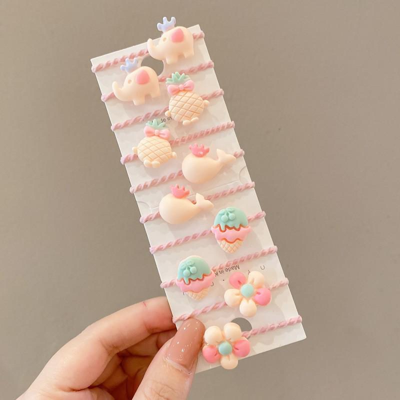 Sommer Niedliche Haargummis für Kinder - Kleine Gummibänder & Baby Haarringe