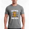 Eat Pasta Run Faster Tshirt Summer Casual Cotton Tee Oversized Streetwear Tops Vintage Graphic Print Loose Fit Short Sleeve