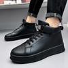 Fashion White High Top Skateboard Shoes Men Leisure Leather Platform Designer Sneakers For Men Fashion Casual Flat Men's Sports Shoes