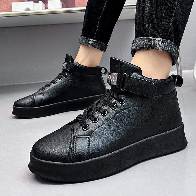 Fashion White High Top Skateboard Shoes Men Leisure Leather Platform Designer Sneakers For Men Fashion Casual Flat Men's Sports Shoes