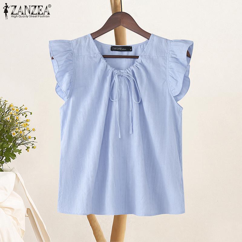 ZANZEA Women Casual Round Neck Summer Sleeveless Tank Tops