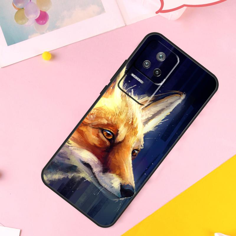 Watercolor Painting The Fox Case For Xiaomi 14 Ultra 13 11T 12T 13T Pro 12 Lite POCO X6 Pro M6 X3 X4 X5 M5s F3 F5 Cover