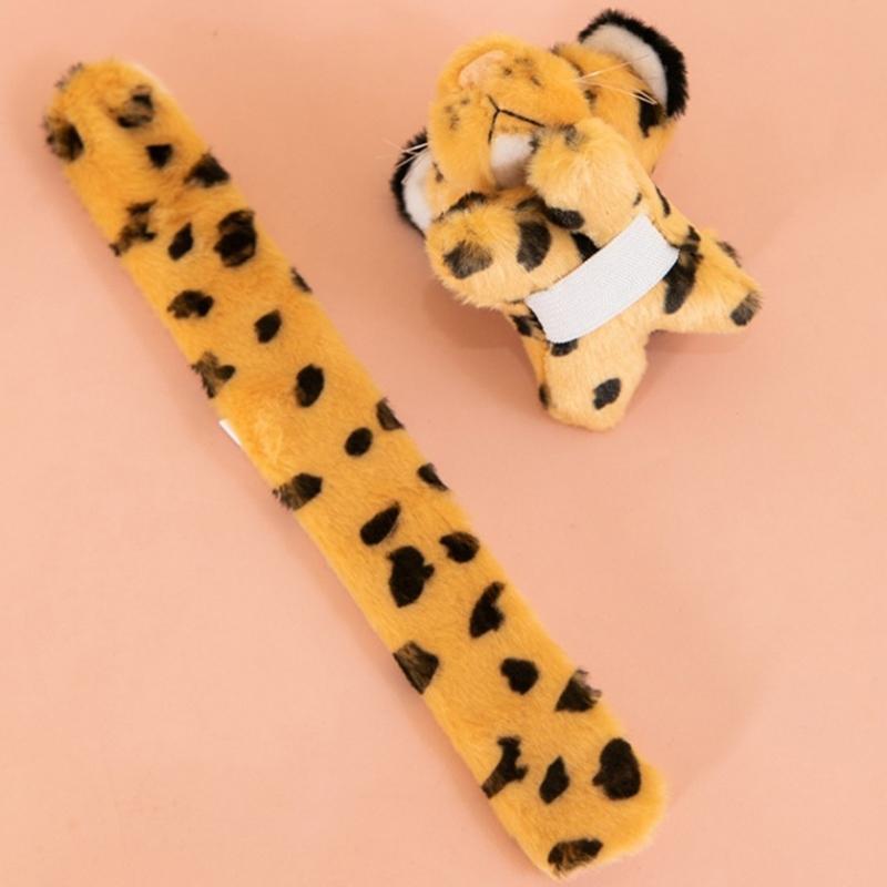Stuffed Animal Slap Bracelet Plush Wristband Snap Wrist Band Creative Fashionable Bracelet Jewelry for Kids Party Gift