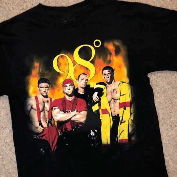 98 Degrees Music Band For Fans Cotton All Size Unisex Black Shirt Unisex T-Shirt XXXXL