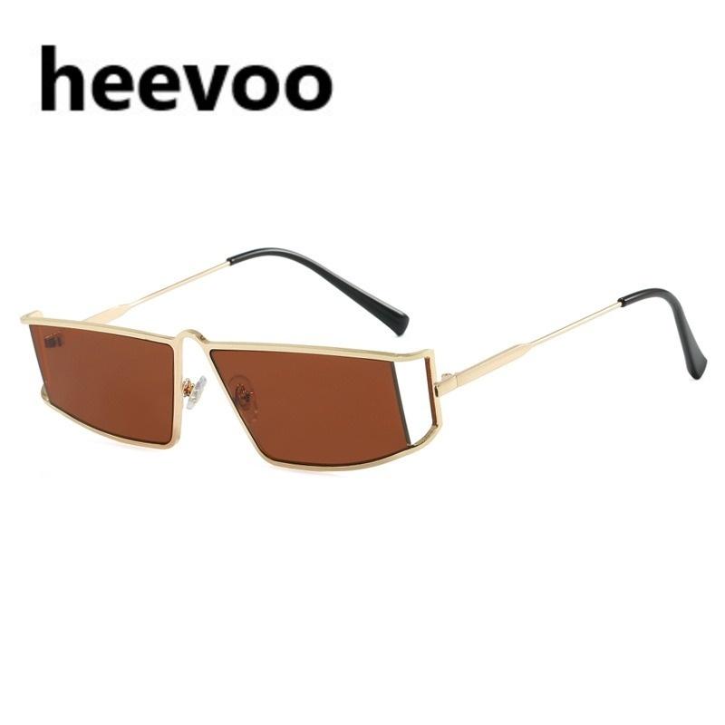 Punk Y2k Square Sunglasses Women Men Brand High-end Hollowed-out Metal Frame Trendy Sun Glasses UV400