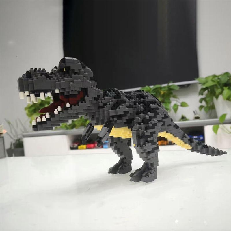 16088  Dinosaur Tyrannosaurus Rex Animal Monster DIY Mini Diamond Blocks Bricks Building Toy for Children No Box