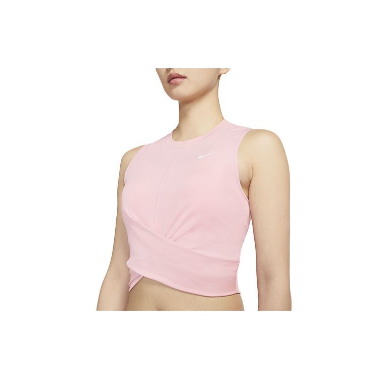 Nike Dri-FIT Short Yoga Training Quick-Dry Breathable Sports Vest Women Tops Pink 930494-630