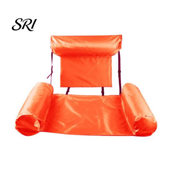 Outdoor Inflatable Lounger Pool Float Chair, Adult Heavy Duty Floats , Floating Water Wide Bed Lounge Chairs, Blow Up Floaties for Summer Fun