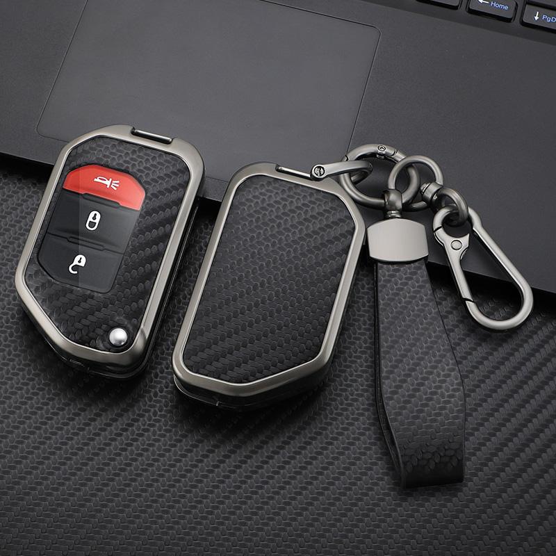 Car Key Case Cover For Jeep Wrangler Jl Jlu Rubicon Gladiator Jt Sahara Jlu