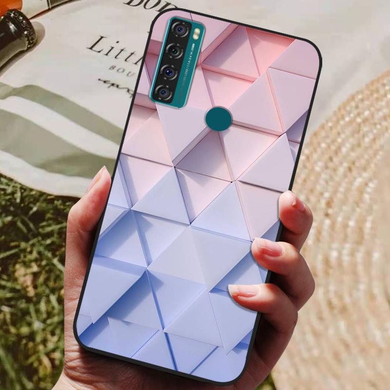 Para TCL 20 SE Funda Silicona Lobo León Genial Suave Cubierta de Teléfono para TCL 20 SE Funda 20SE 6.82'' Funda Linda TPU Coque Protectora 2021
