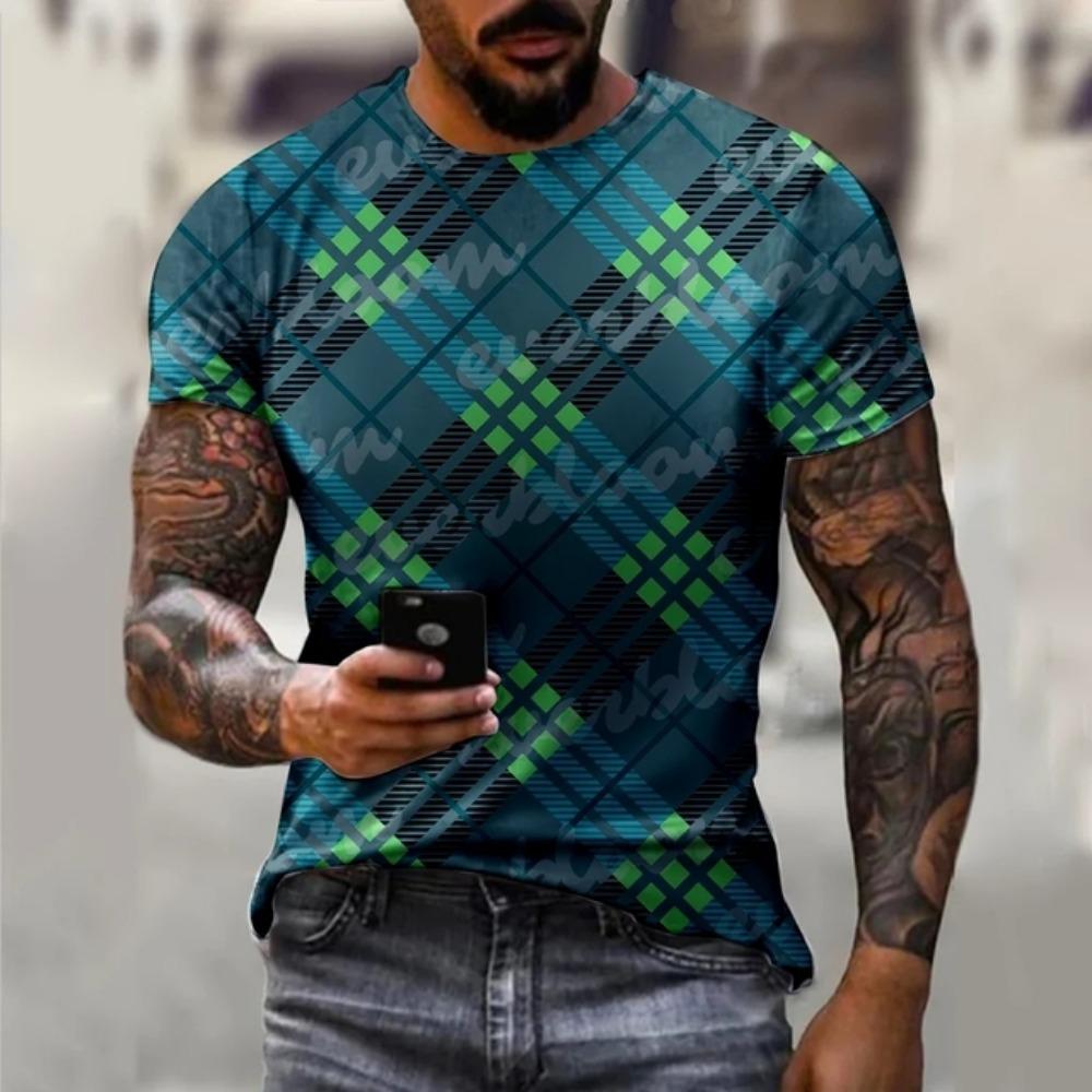Summer Fashion New Men's Printed T-shirt O-Neck Pullover Large Short Sleeve Street Fashion Harajuku Luxury Top