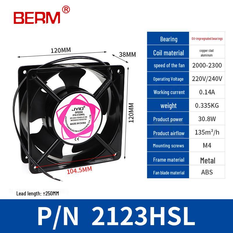 Axial Silent Powerful 220V/240V Industrial Cooling Fan - Small Exhaust for Electrical Cabinet Standard