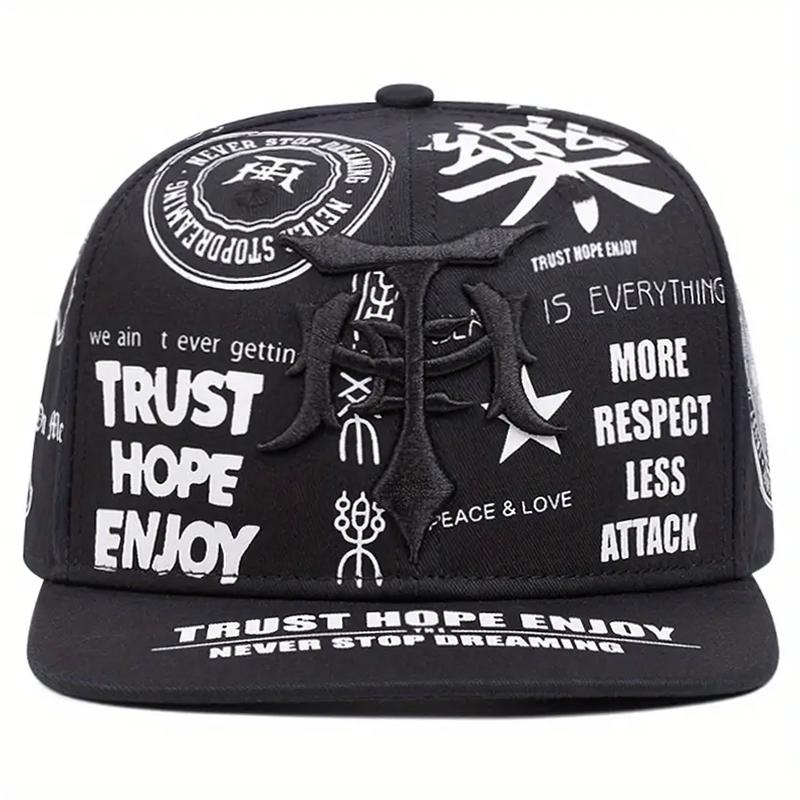 2025 Fashion Personalized New Baseball Hat Le Dagger Graffiti Embroidery Street Hip Hop Hat Daily Sunshade Flat Edge Hat Unisex