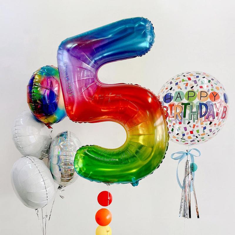 40inch Number Aluminum Foil Balloons 0 1 2 3 4 5 6 7 8 9 Years Old Balloons Child Adult Birthday Wedding Decor Party Supplies