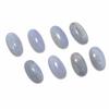 Blue Lace Agate Oval Cabochon Lot of 8, Natural Blue Lace Agate Gemstones, Matching Cabochon Set for Jewelry Making