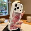 Phone Case: 2D Flat Design Suitable for iPhone 18, 17, 16, 15, 14, 13 Pro Stepped Protective Case, Rose Teddy Bear, Christmas and Halloween Holiday Gi