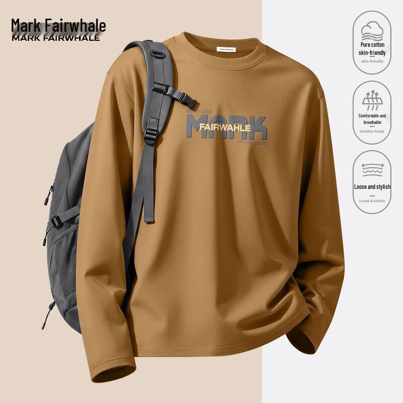 Mark Fairwhale Youth Casual Cotton Long-Sleeve Crewneck T-Shirt