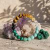 Women Bracelet Elastic Rope Faux Tiger Eye Stone Beads Bracelet Comfortable To Wear Wristband Versatile Accessories
