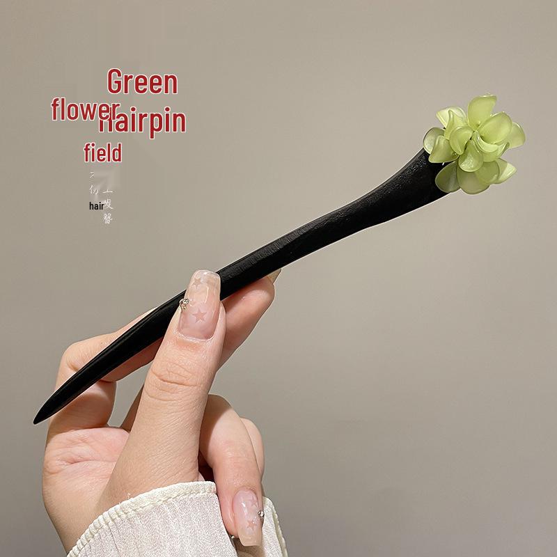 Elegant Retro Tassel Hairpin for Hanfu Updo - Women's Chinese Style Metal Hair Clip