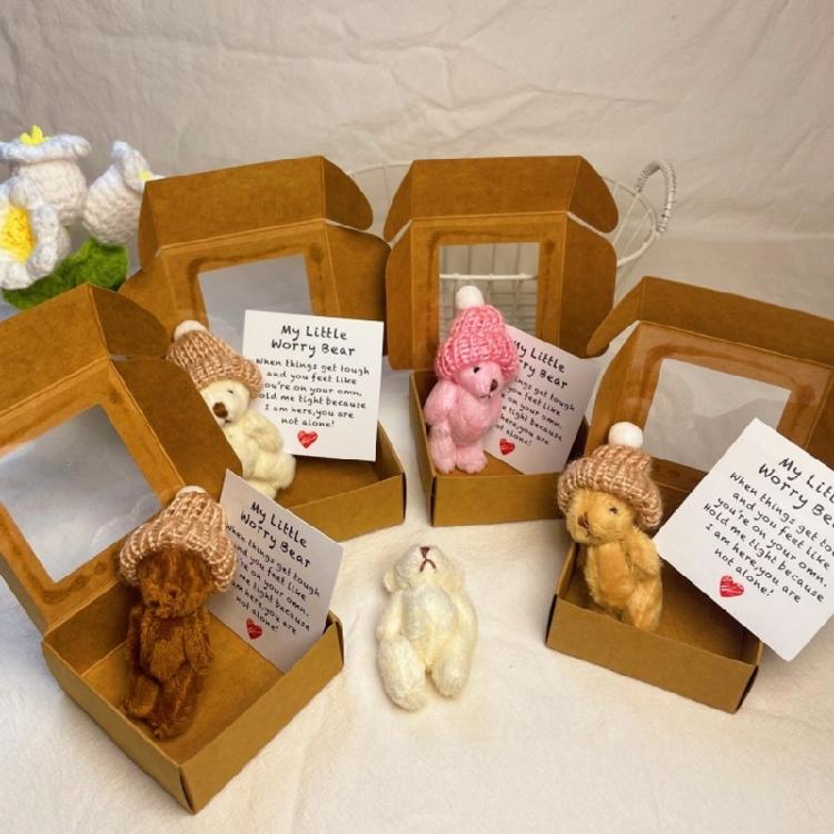 Portable Plushes Bear In Decorative Box Soft Traveling Companions Animal Toy For Children Event And Holiday Gifts