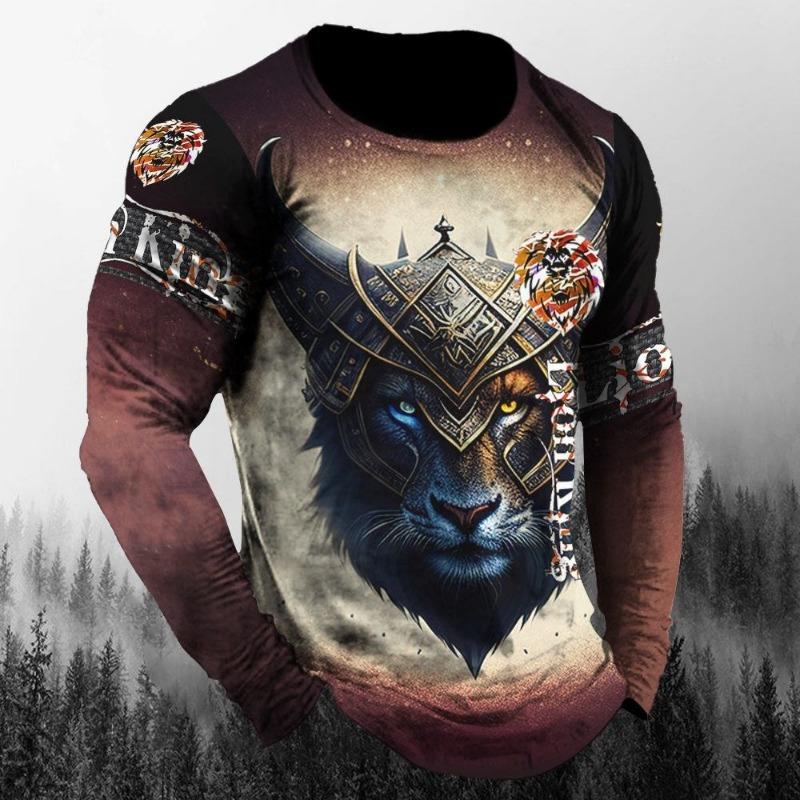Camisetas de Animales Para Hombre Estampado de Lobo 3D Mangas Cortas Tops Moda Personalidad Camiseta Suelta Oversized Camisetas Camisa Ropa de Hombre