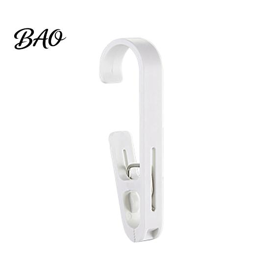 Wall Mounted Utility Hangers Laundry Hook with Clip, Non-Drilling ABS Closet Organizer, Multi Purpose Bathroom Storage Clips Durable Anti-slip Clothes