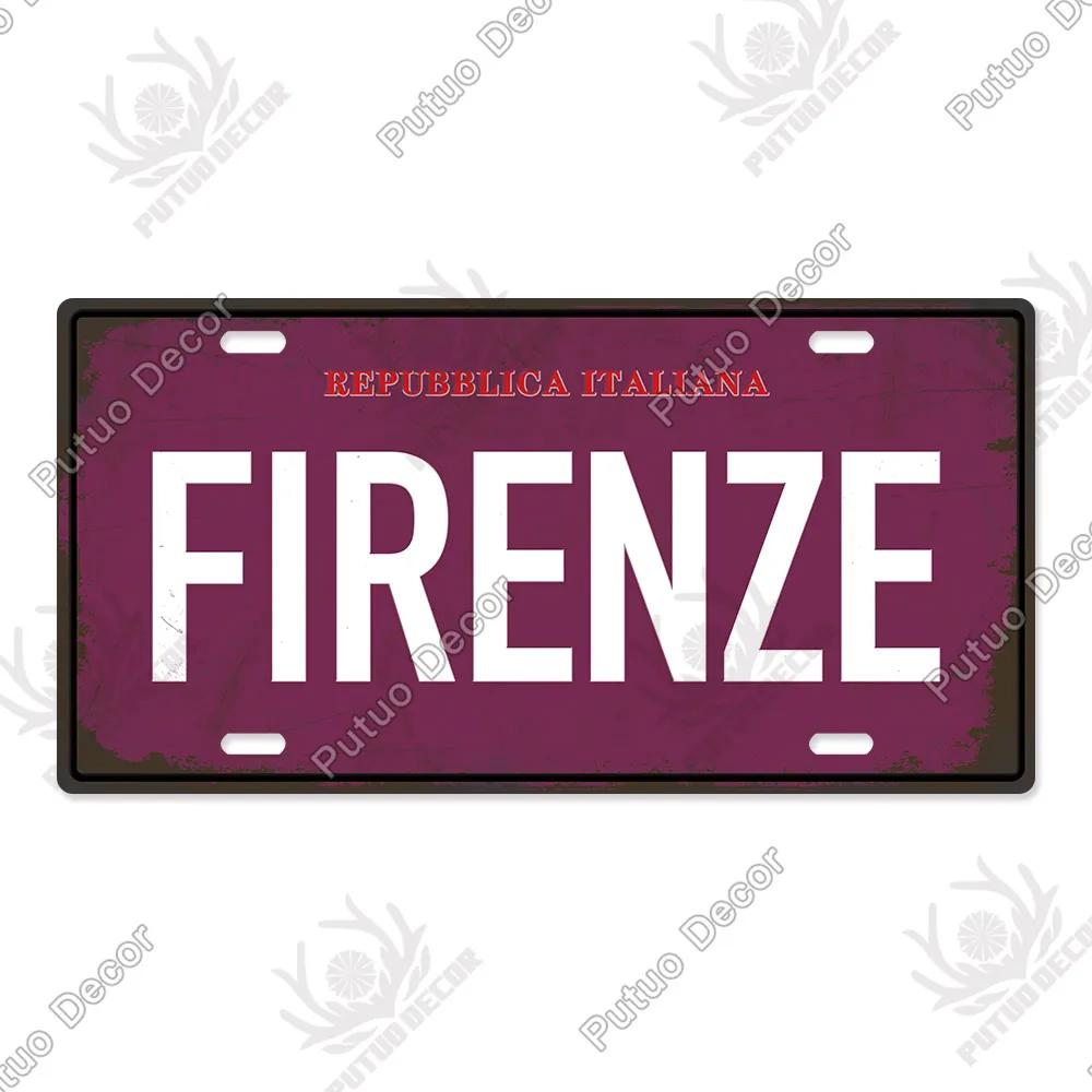 Putuo Decor Stadt Metallschild Plakette Metall Vintage Kennzeichen Blechschild Wanddeko für Man Cave Pub Bar Dekoration