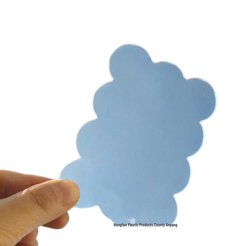 High-Definition Clear Acrylic Sheets for DIY Heart Figurines and Keychains 7cm Diameter, 2mm Thick, Round, Transparent