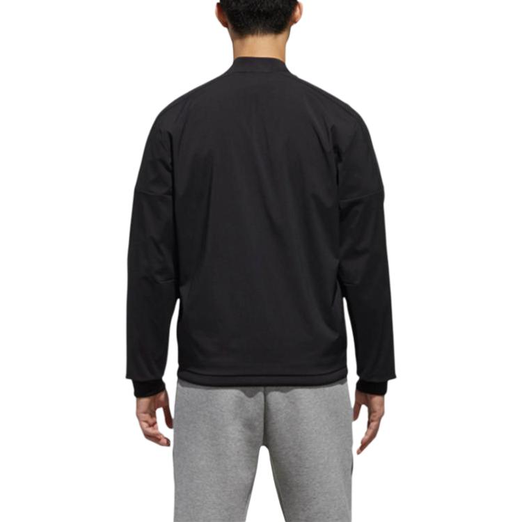 Adidas Lifestyle Casual Series Jacket Woven Zip Casual Logo Jacket Men Jackets Black DV3310