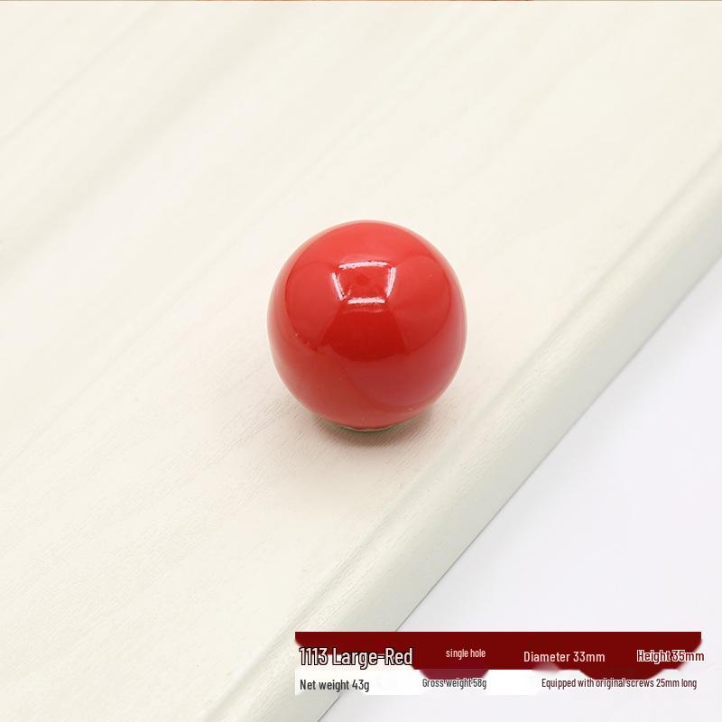 Round Colored Ceramic Drawer & Cabinet Handle