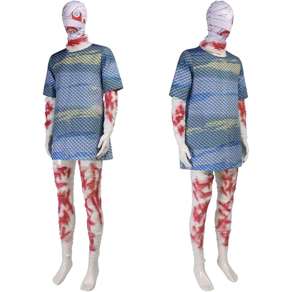 Cory Cosplay Costume Horror Bandage Look with Mask Creepy Halloween Outfit for Men