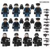 M8029A 8029B Black Swat Building Block Figurine Police Doll Ornament Small Particle Splicing Boy Toy Bag
