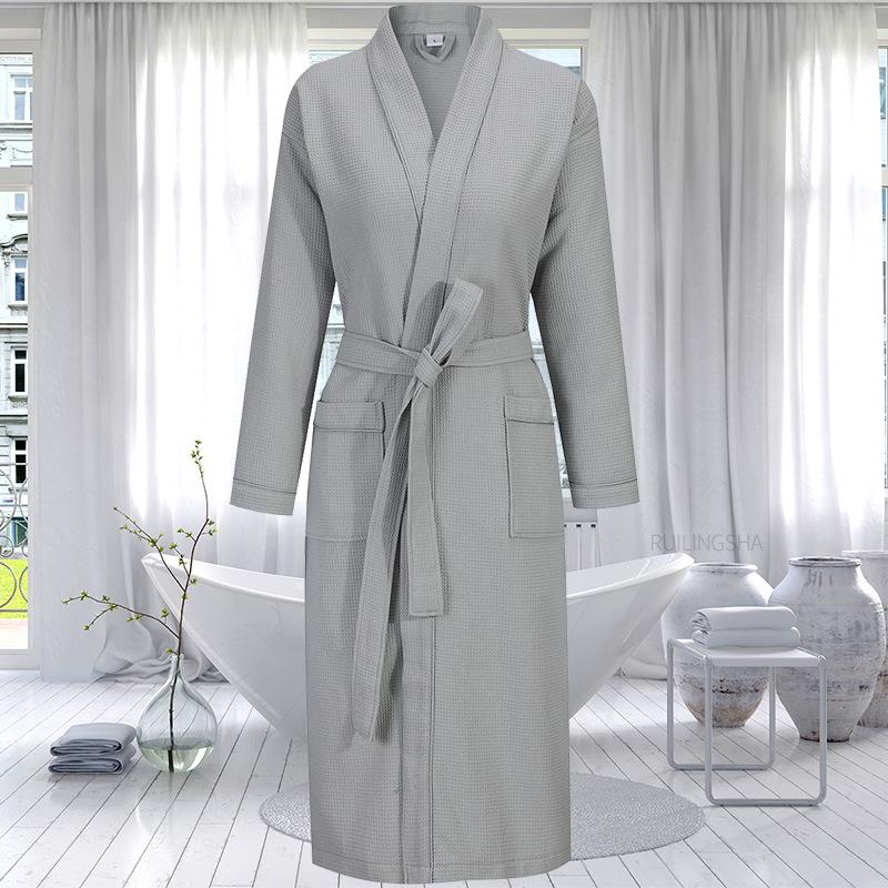 

Luxury 5-Star Pure Cotton Bathrobe: Absorbent, Quick-Dry, Long Style for Men, Women, Couples, Suitable for All Seasons. L (108-155 lbs, 160-176 cm)