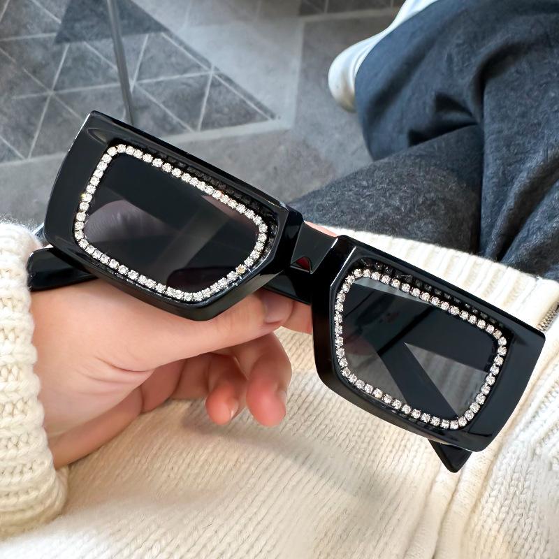 

Неполяризовані квадратні розкішні сонцезахисні окуляри з діамантами, жіночі сонцезахисні окуляри, модні панк, зі стразами, жіночі блискучі сексуальні окуляри