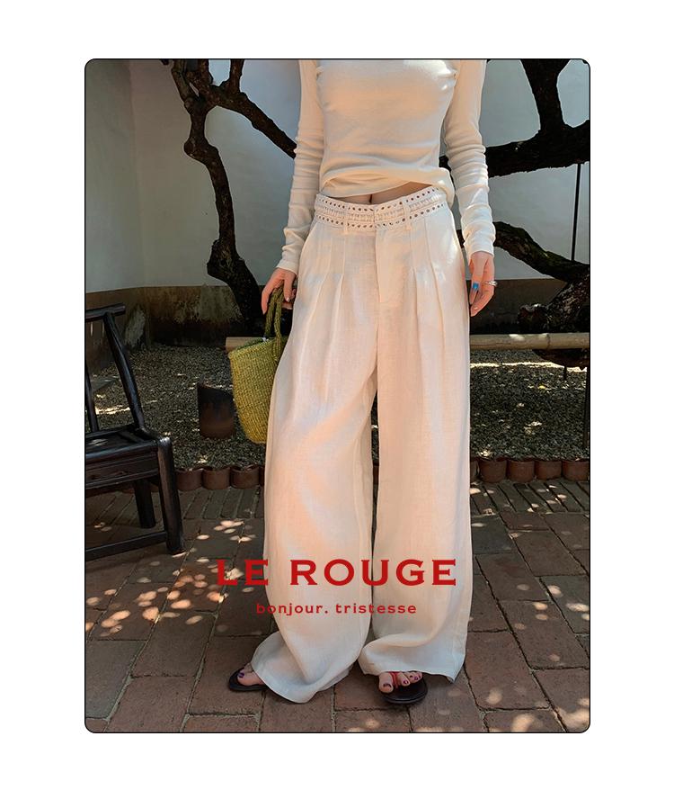 Heavy Craftsmanship Pleated Cotton-Linen Straight-Leg Pants, Spring/Summer 2026.