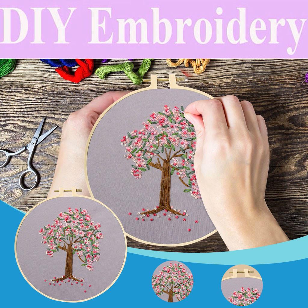 (SU)Full Range Of Embroidered Cross-Stitch Embroidered Fabrics With Floral Kits