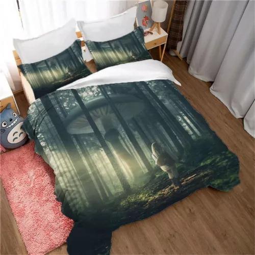 Psychedelic Mushrom Soft Duvet Cover Beding Set Decoration Gift Suitable for Children Young Boys Young Girls Plus Adult Peoples Soft Plus Breathable