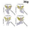 4Pcs Clear Acrylic Angel Hanging Ornaments With Delicate Wings Lovely Design Perfect For Xmas Tree Home Party Decor