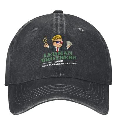 Gorra de Béisbol de Mezclilla Lehman Brothers Departamento de Gestión de Riesgos 2008 Gorra de Camionero para Empleados al Aire Libre Verano Hombres Gorras de Béisbol Retro