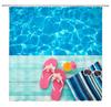 3D Shower Curtain Sunny Beach Seaside Landscape Printed Bathroom Curtain Waterproof Fabric With Hooks Home Decorate Bath Screen