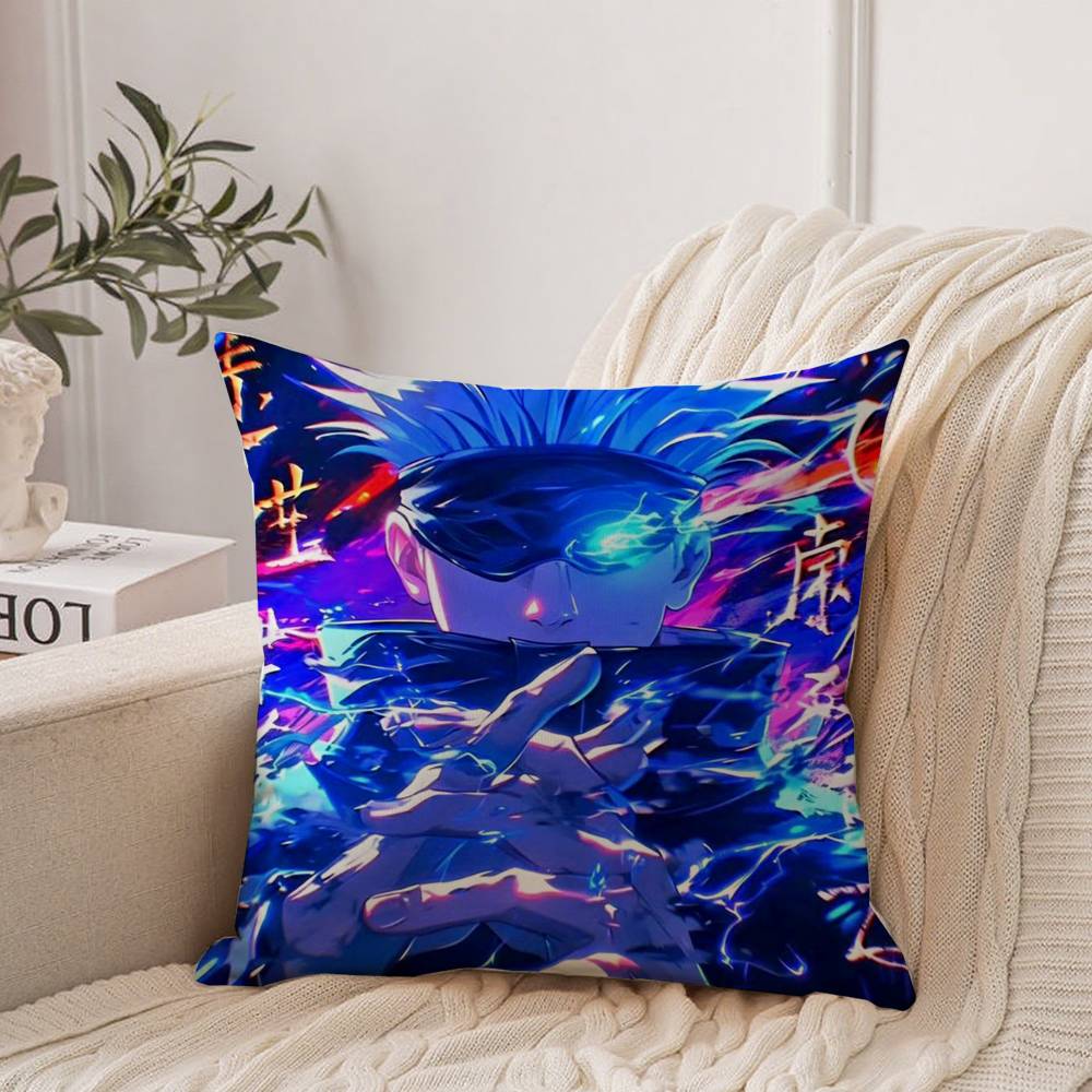 J-Jujutsu Kaisen Gojo Satoru Pillow Case Home Decor Throw For Sofa Bed Car Room Decor Gift Idea