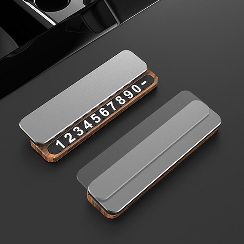 Universal Hidden Phone Number Card Car Temporary Parking Plate Metal Car-styling Auto Accessories