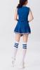 [Anfang] Miniskirt Cheerleader Cosplay Costume (Blue, XXXL)