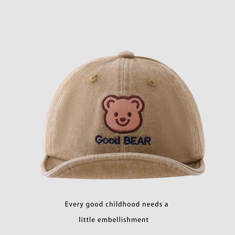 Baby Hat Spring and Autumn New Style Old Cute Children's Bear Baseball Cap Soft Brim Versatile Infant Baseball Cap