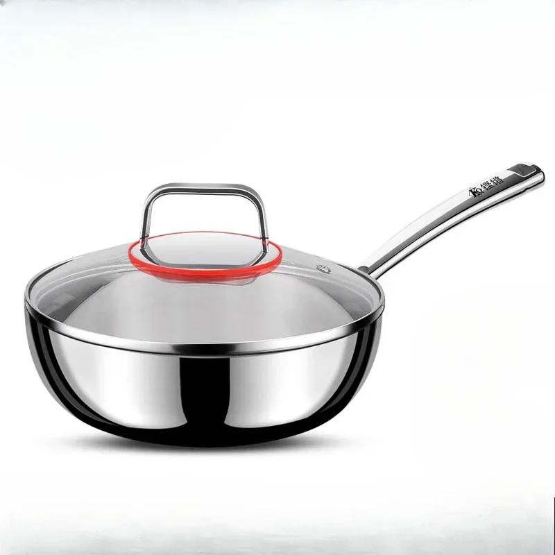Sonorous Household Pure Titanium Pot and Pan Uncoated Non-stick Wok Wok Induction Cooker Gas Available