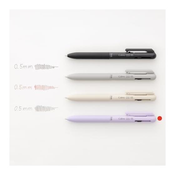 Pentel Calme Multi-Function Ballpoint Pen, 0.5mm, Purple (Black, Red), 0.5mm Pencil Lead, Quiet Design