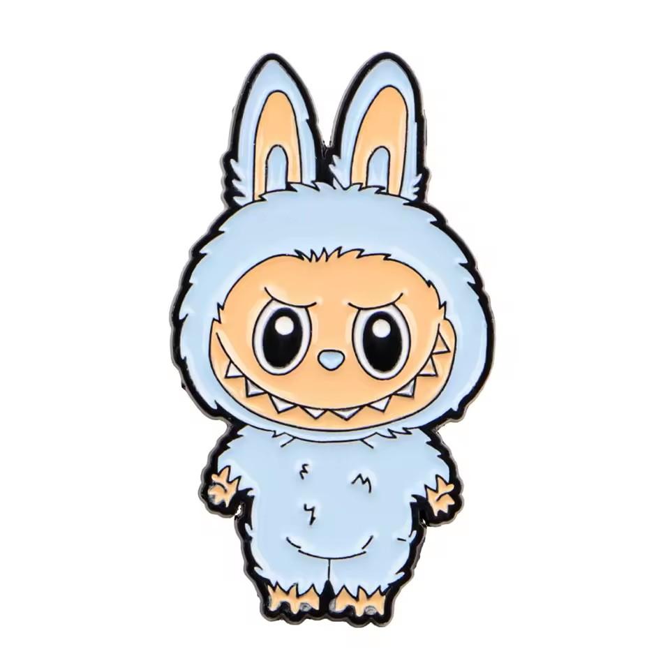 Nye 5 stk Tegneserie Monster Emailepin Anime Merker på Ryggsekk Brosjer for Kvinner Menn Reversnåler Cosplay Tilbehør Festgaver Labubu