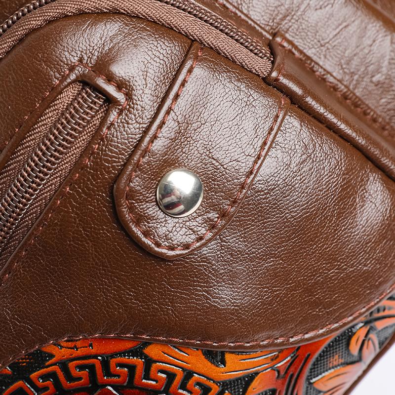 Women's Soft Leather Middle-aged Mother Bag Large Capacity Shoulder Crossbody Bag